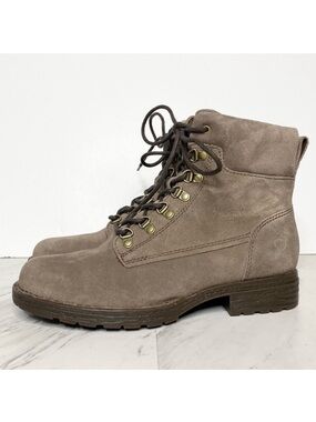 New! Born Codi Gray Suede Lace Up Boot 8 1/2 M